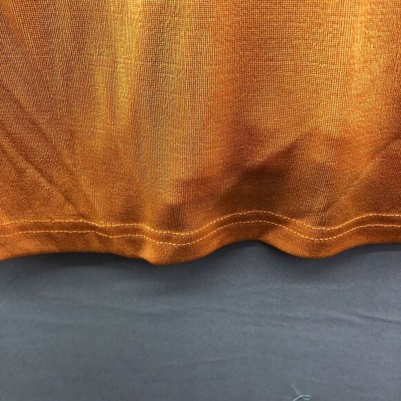 Rue21 Dress Women Young Adult M Orange Short Sleeve Button Up Knee Length New - Picture 7 of 12